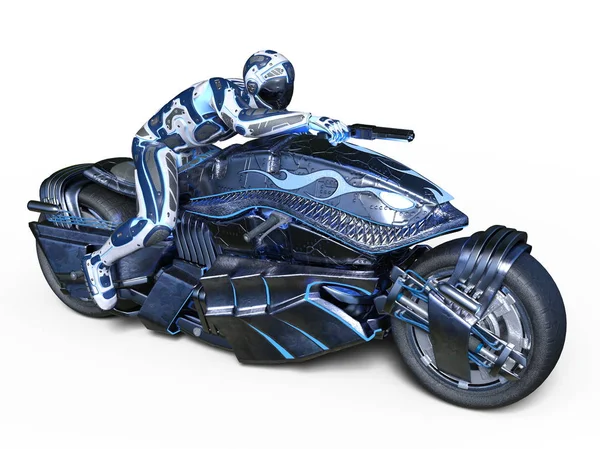 3d cg işleme bir cyborg binici