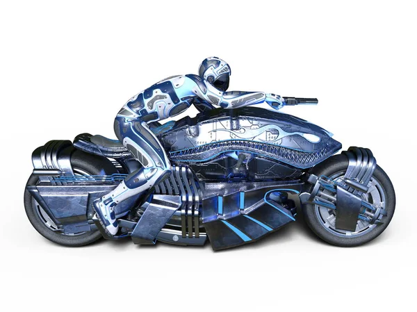3D vykreslování cg kyborg Rider — Stock fotografie