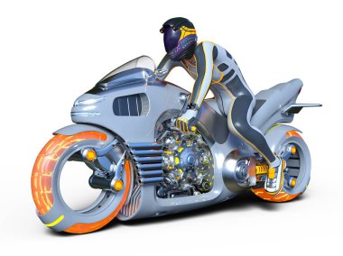 3d cg işleme bir süper kahraman binici