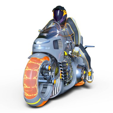 3d cg işleme bir süper kahraman binici