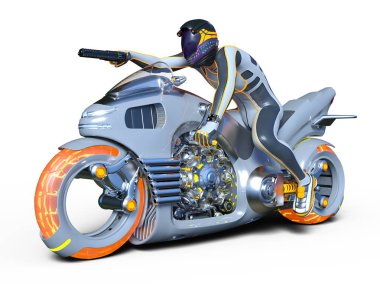 3d cg işleme bir süper kahraman binici