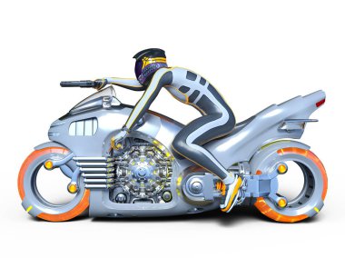 3d cg işleme bir süper kahraman binici