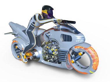 3d cg işleme bir süper kahraman binici