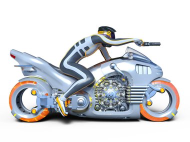 3d cg işleme bir süper kahraman binici