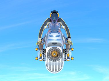 3d cg işleme bir süper kahraman binici