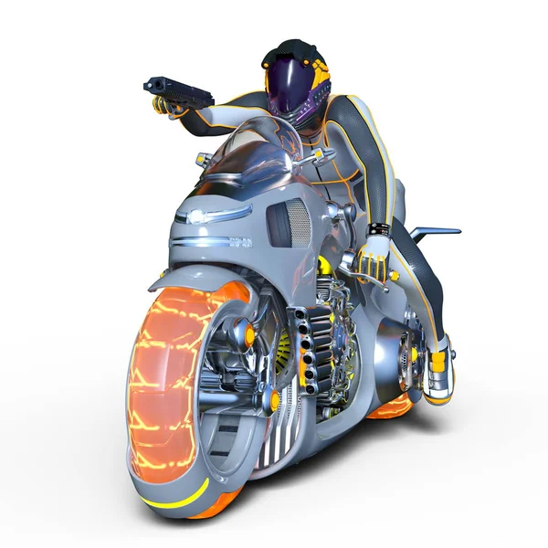 3d cg işleme bir süper kahraman binici