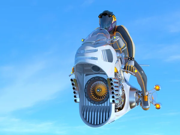 3d cg işleme bir süper kahraman binici