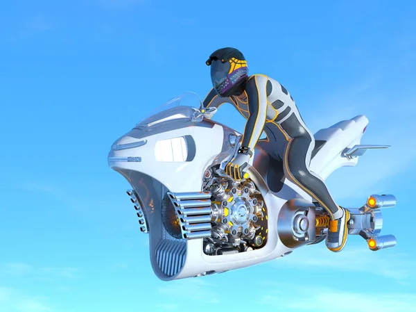 3D CG візуалізація супергероя гонщика — стокове фото