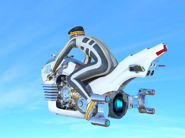 3d cg işleme bir süper kahraman binici