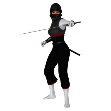 kadın bir eskrimci 3d cg render