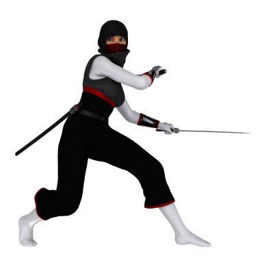 kadın bir eskrimci 3d cg render