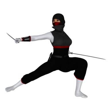 kadın bir eskrimci 3d cg render