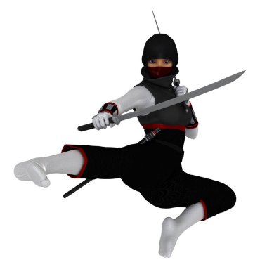 kadın bir eskrimci 3d cg render