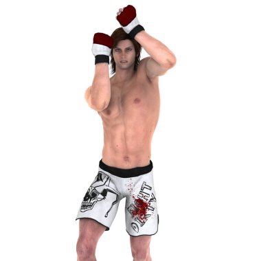 bir savaş sanatçısı 3d cg render