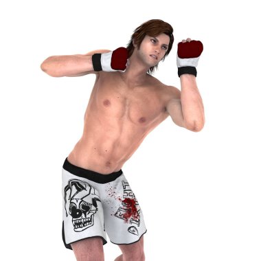 bir savaş sanatçısı 3d cg render