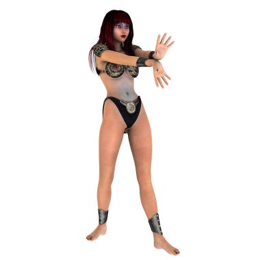bir kadın savaşçı 3d cg render