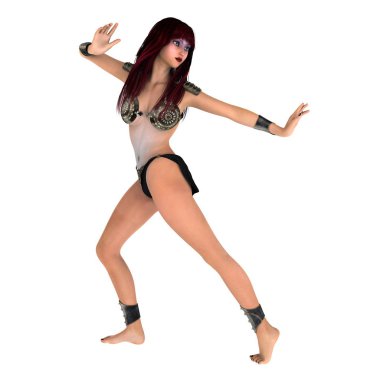 bir kadın savaşçı 3d cg render