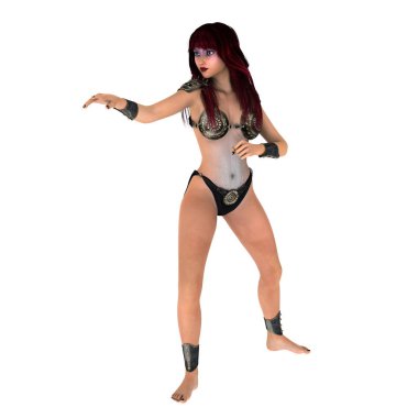 bir kadın savaşçı 3d cg render