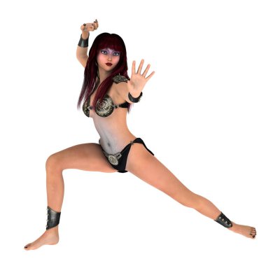 bir kadın savaşçı 3d cg render