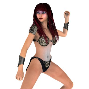 bir kadın savaşçı 3d cg render