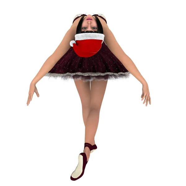 Renderowania 3D cg tancerką baletu — Zdjęcie stockowe