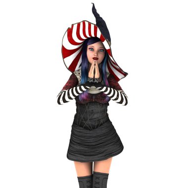 genç bir kadının 3d cg işleme