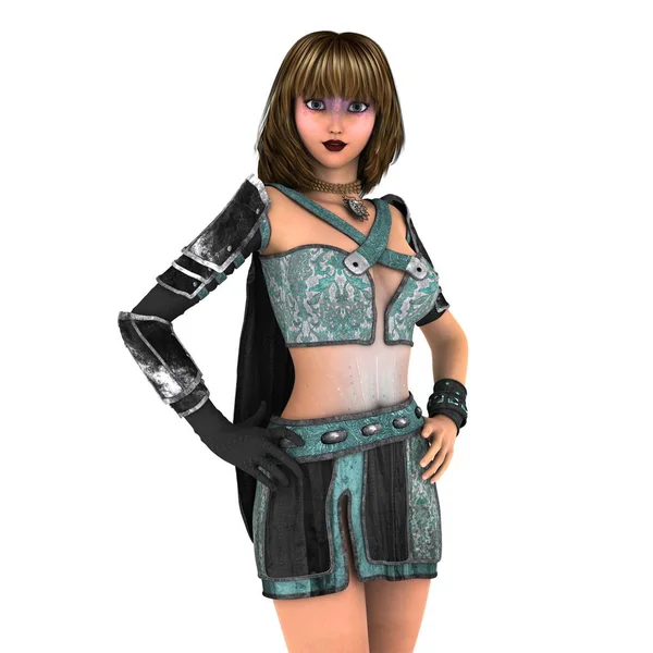 3D CG rendering of a female knight — Stock Photo, Image