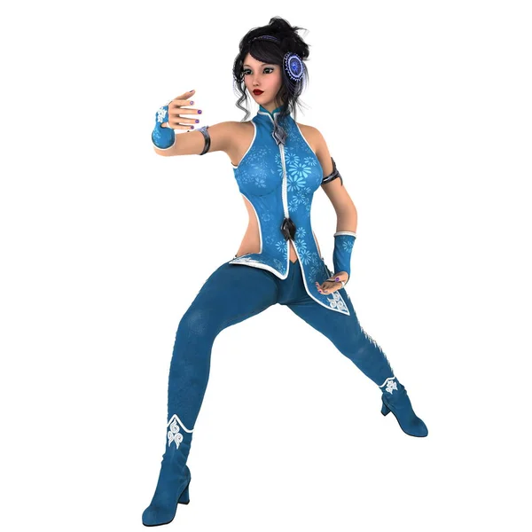 Kung fu girl — Stockfoto