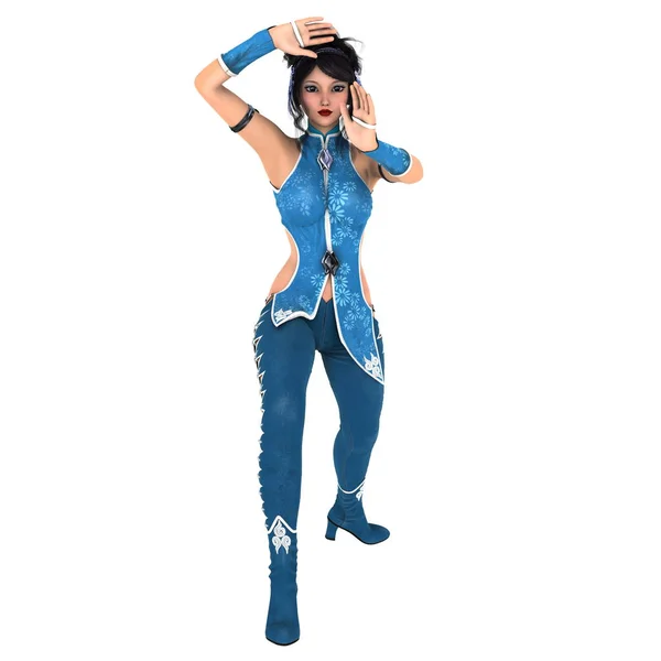 Kung fu girl — Stock Photo, Image