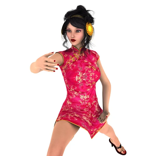 Kung fu girl — Stock Photo, Image
