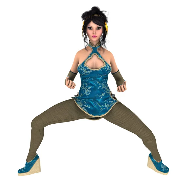 Kung fu lány — Stock Fotó