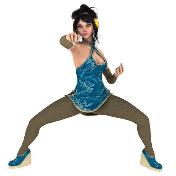 Chica Kung Fu — Foto de Stock