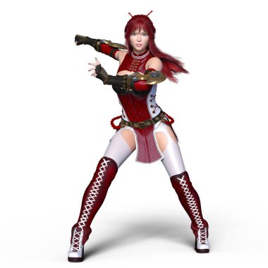 3d cg işleme süper bir kadın