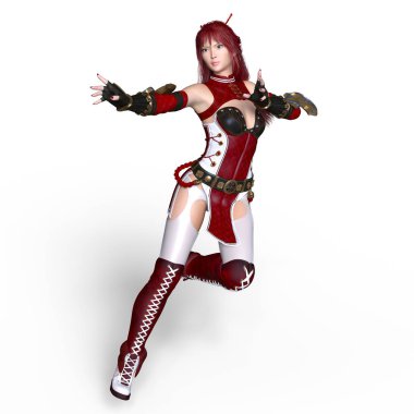 3d cg işleme süper bir kadın