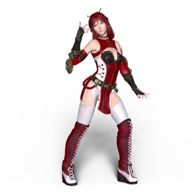 3d cg işleme süper bir kadın