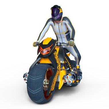 3d cg işleme bir süper kahraman binici