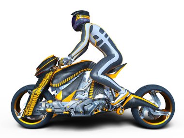 3d cg işleme bir süper kahraman binici