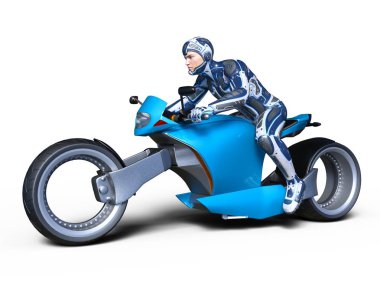 3d cg işleme bir süper kahraman binici