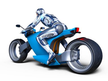 3d cg işleme bir süper kahraman binici