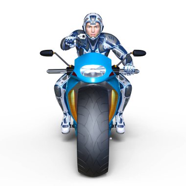 3d cg işleme bir süper kahraman binici