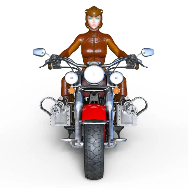 3D CG рендеринг женщины-воина — стоковое фото