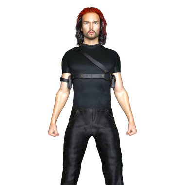 bir savaşçının 3d cg işleme