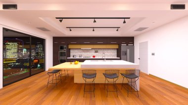 3d cg işleme mutfak