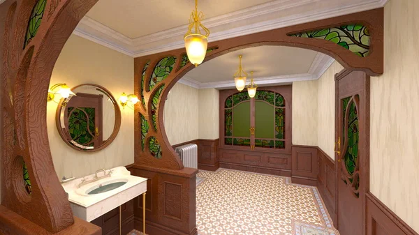 3D CG rendering of a bathroom — Stock Photo, Image