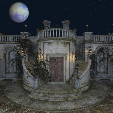bir saray 3d cg render