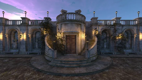 bir saray 3d cg render