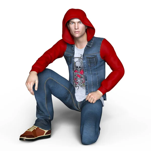 3D CG rendering of a young man — Stock Photo, Image