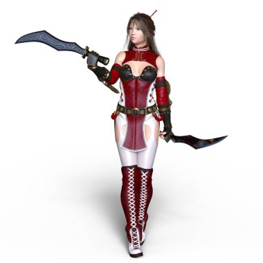 3d cg işleme süper bir kadın