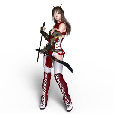 3d cg işleme süper bir kadın