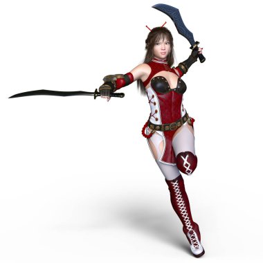 3d cg işleme süper bir kadın